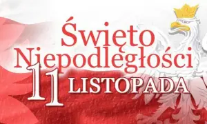 11 Listopada – Święto Niepodległości, dzień, kiedy Polska odzyskała wolność. Biały orzeł w koronie symbolizuje odrodzone państwo.
