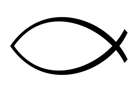 Symbol ryby, znak wczesnych chrześcijan, symbol wiary w Chrystusa.
