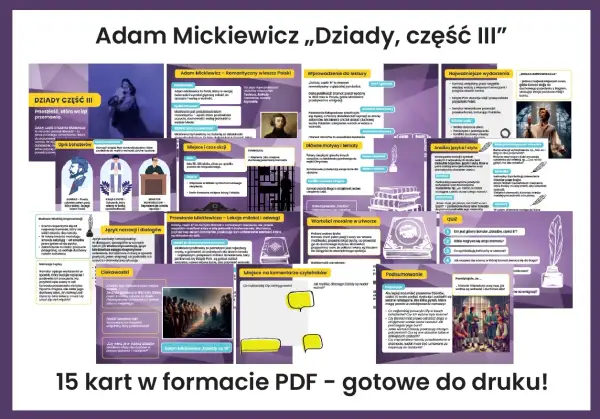 Dziady cz. III: Konrad, Ksiądz Piotr i Senator to kluczowi bohaterowie dramatu Mickiewicza. Ich losy odzwierciedlają walkę o wolność i ducha narodu.